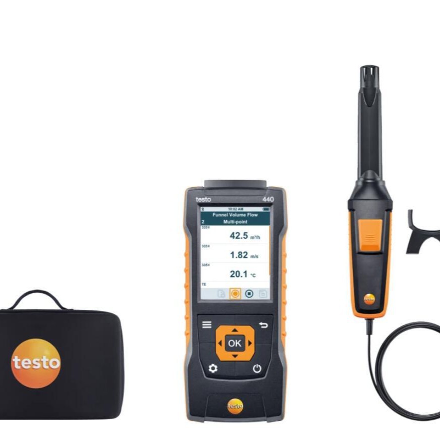 testo 440三功能探头测量风速风量空气温度和绝对压力 IAQ空内空