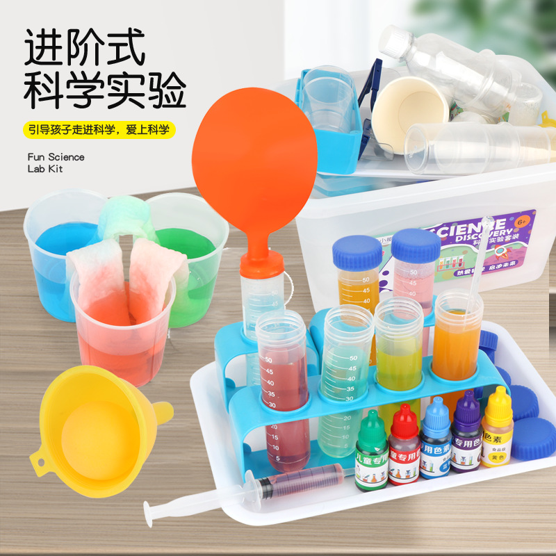 Experimento químico de los niños vapor paquete juguete kindergarten hecho a mano DIY regalo estudiantes La Escuela Primaria haciendo equipo experimental