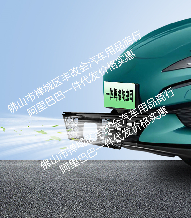 Suitable for Denza Z9GTEV, integrated welded car anti-insect net, front grille special modification decorative strip accessories