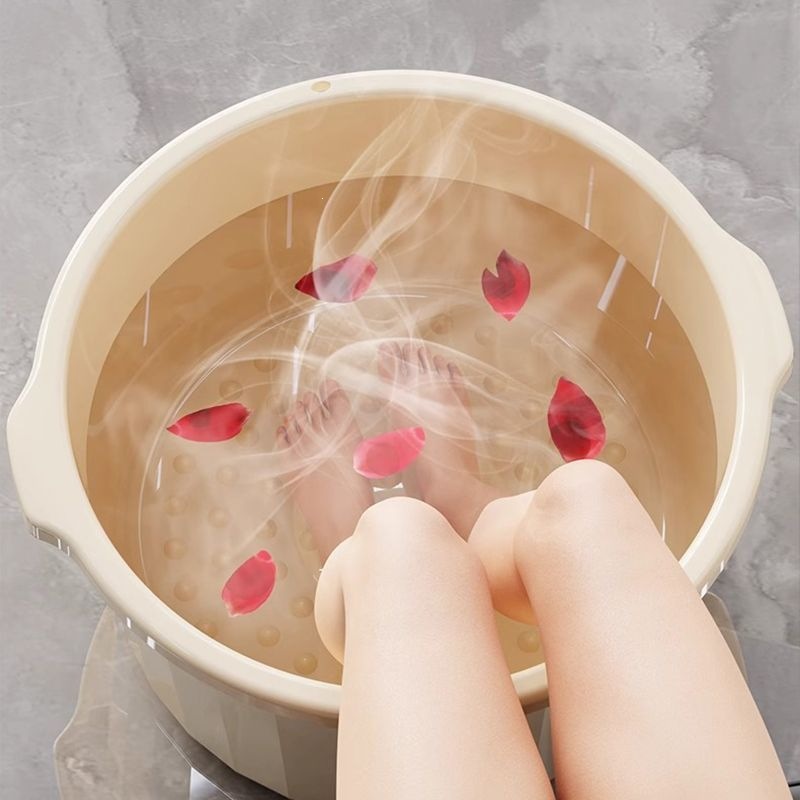 Extra-large double-person foot bath basin for family and parent-child wellness massage, foot soaking tub for students and children, home use