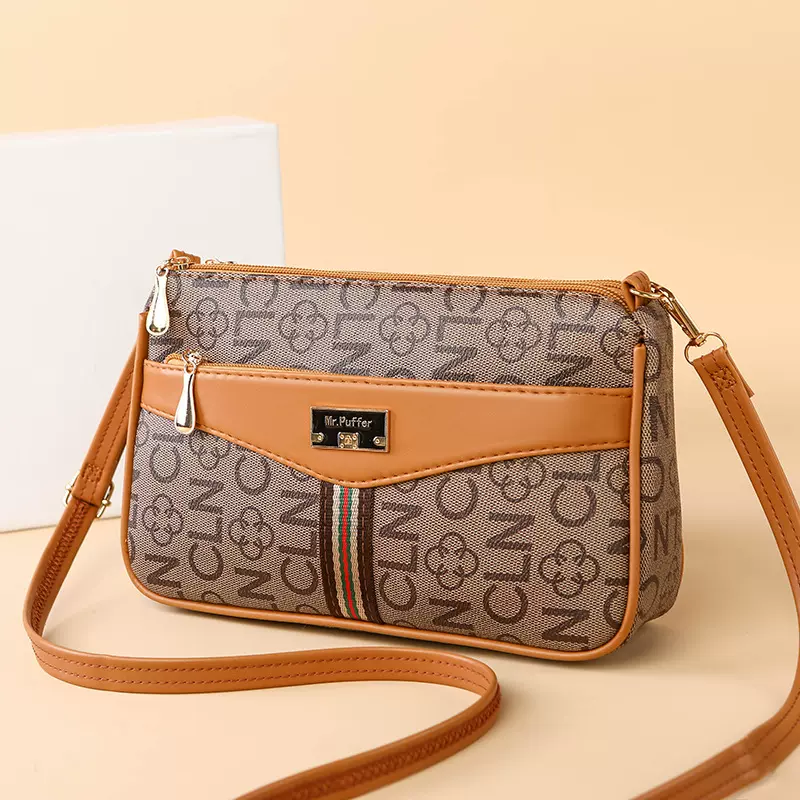 2025新款单肩斜挎包高级感妈妈包外出大容量婆婆中老年女包代发