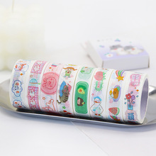 日本手帐胶带 15mm创意萌宠系列卡通装饰相册日记diy学生手账素材