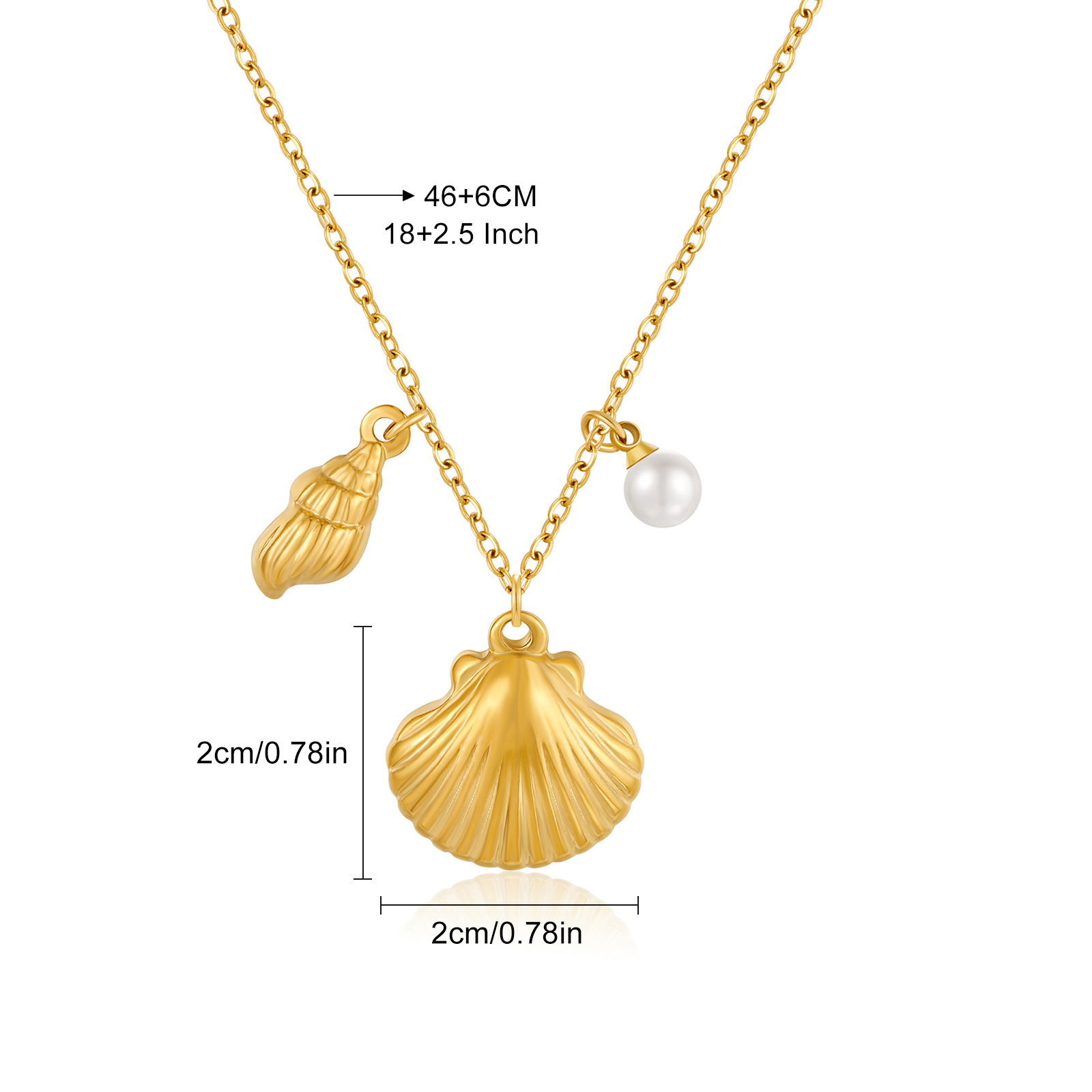 europe-and-the-united-states-cross-border-new-conch-shell-pendant-necklace-womens-simple-high-grade-stainless-steel-18k-gold-plated-clavicle-chain europe-and-the-united-states-cross-border-new-conch-shell-pendant-necklace-womens-simple-high-grade-stainless-steel-18k-gold-plated-clavicle-chain