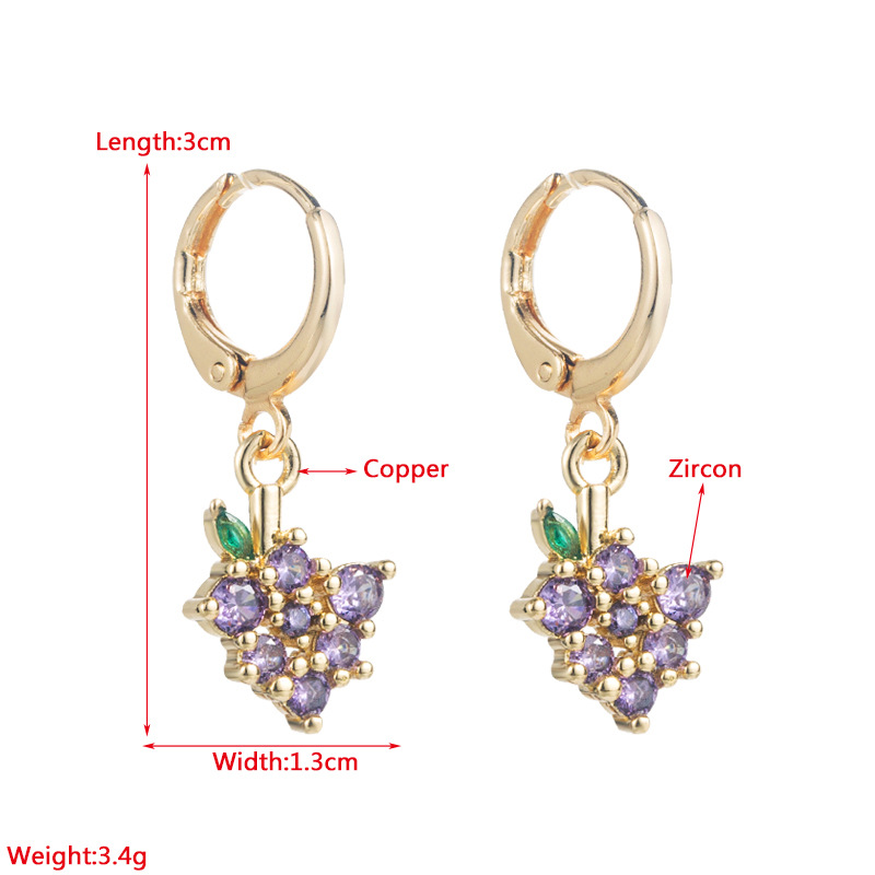 Womenu0027S Fashion Water Drop Copper Earrings Zircon Drop Earrings