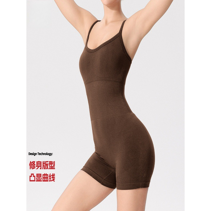 Seamless Yoga Bodysuit with Beautiful Back, Naked-Feel Sports Bodysuit, Strapless, Slimming, Butt-Lifting Aerial Yoga Suit for Women