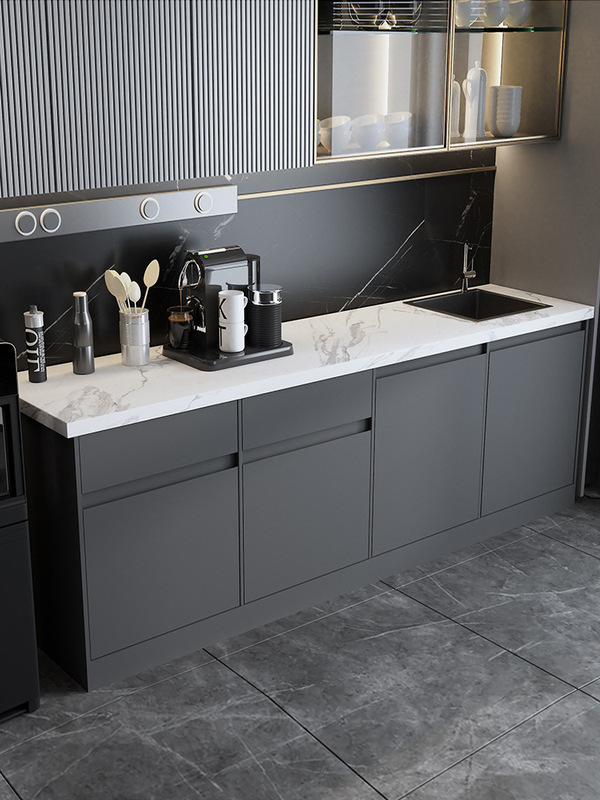 Company Water Bar Marble Commercial Tea Room Island Integrated Bar Tea Bar Coffee Cooking Table Operation Cutting and Washing Table