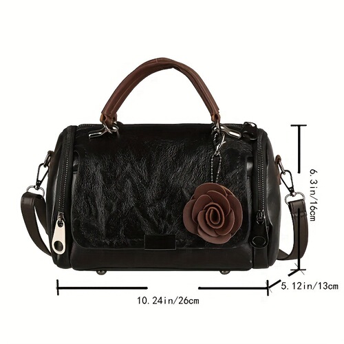 1pc Retro Slung Boston Bag Fashion Small Bag for Ladies Crossbody Bag