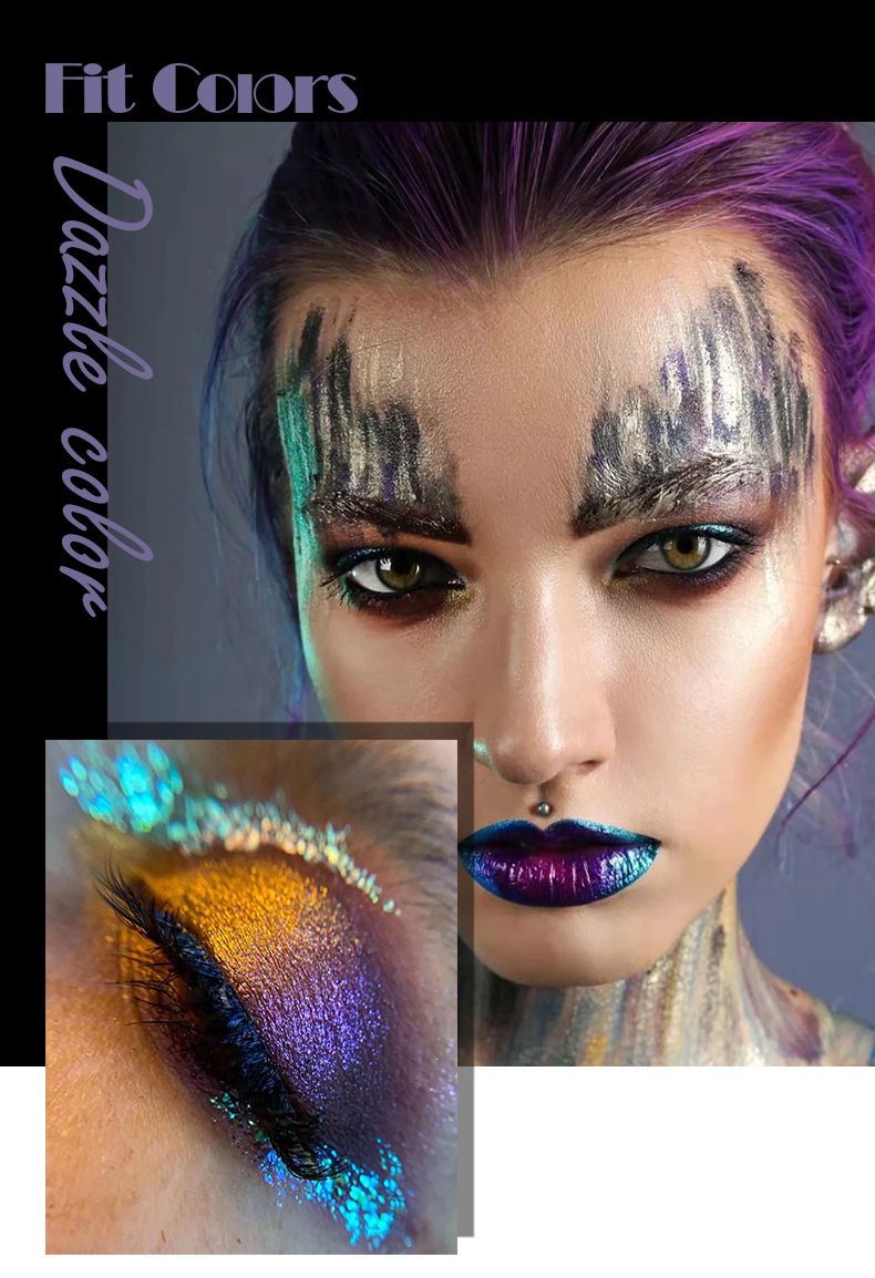 Fit Colors Optical Chameleon Eyeshadow Liquid, Light-changing high-gloss film-forming Eyeshadow Liquid Lip Gloss Item Picture