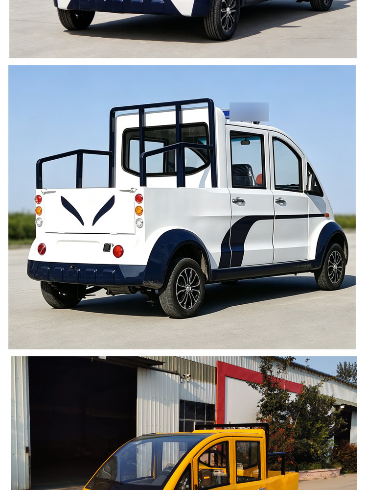 Export City Management Security Patrol Vehicle 2-4 Passenger Pickup Patrol Vehicle for Scenic Spots and Factories, Security Guard Patrol Vehicle