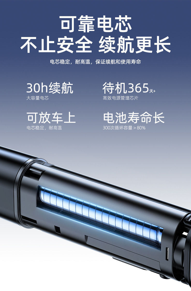 Portable multifunctional car safety hammer, high-brightness long-range flashlight, window breaker, vehicle-mounted emergency escape self-rescue equipment