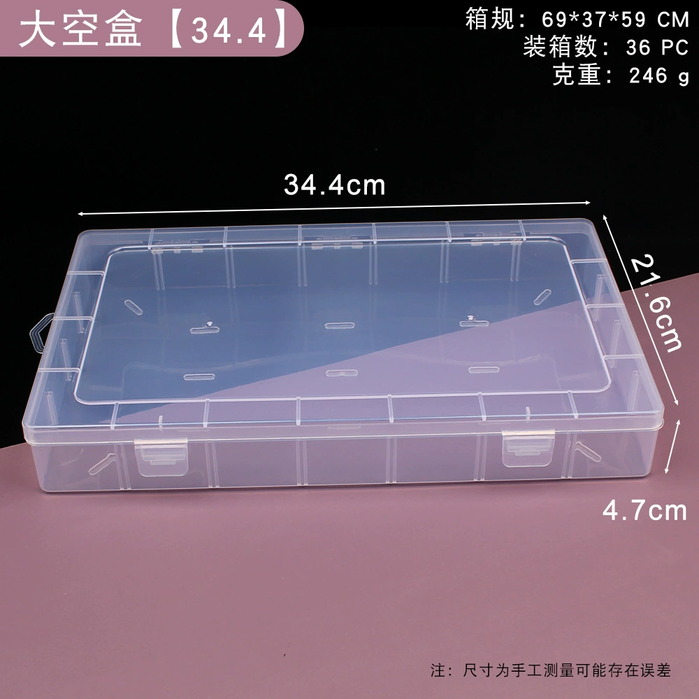 RSNN Square Transparent Plastic Storage Box for Accessories with Beads - Clear Mini Box