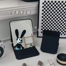 ins风镜子女学生化妆镜可立家用大号便携复古折叠宿舍桌面梳妆镜