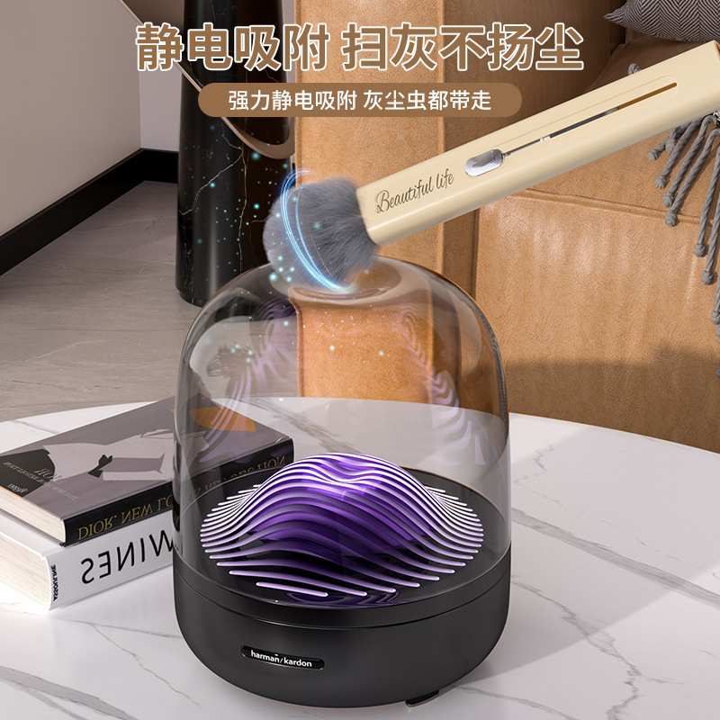 ツーインワン伸縮式羽毛ダスター、家庭用静電ダストダスター、模造ウサギの毛掃除、エアコンブラシ、ファンピアノ掃除ブラシ|undefined