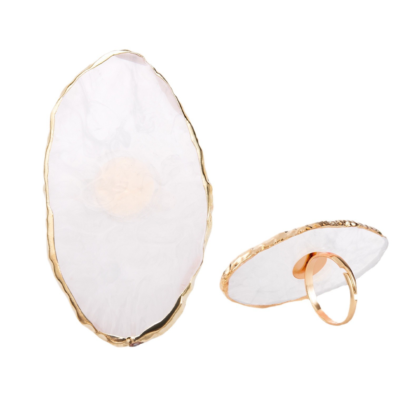 Nueva paleta de ágata para uñas, mini anillo de resina de concha, paleta, tablero de exhibición de color pintado de Phnom Penh