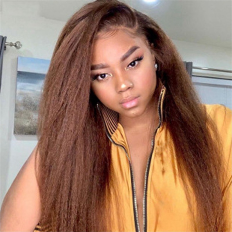 Long Straight Hair Wig For Women Fluffy Center Parted High Temperature Silk Chemical Fiber European American Style Wig_voghion.com