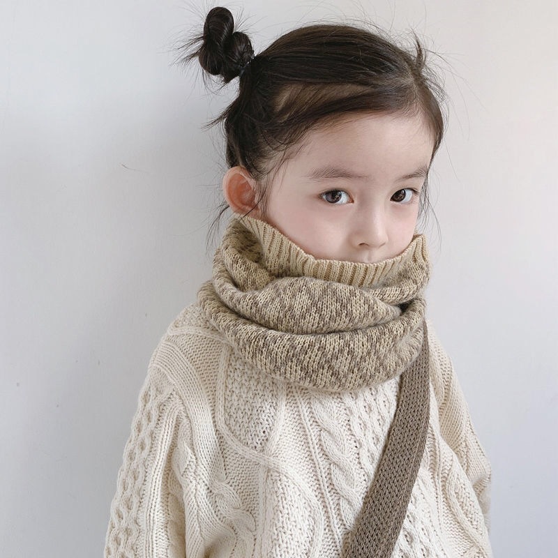 子供のニットマフラー秋冬保温ファッション赤ちゃんの首を囲んで男女の子供の首を合わせます。