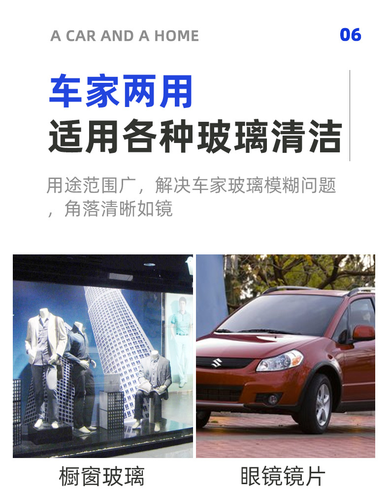 Rabbit Shadow Oil Film Cleaner Front Windshield Rearview Mirror Oil Film Foam Spray Cleaner Removal Oil Film Artifact