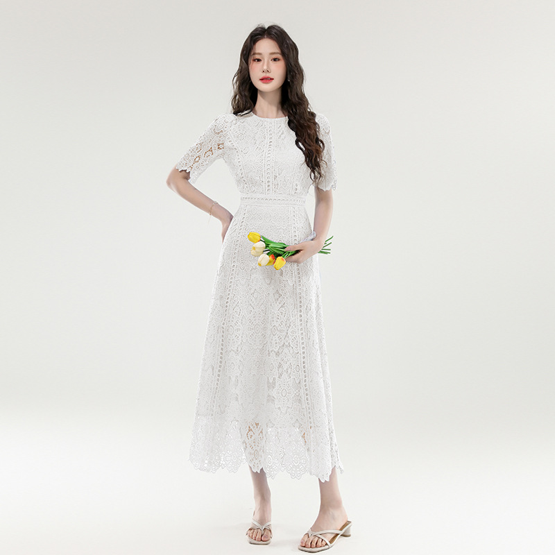 Quality summer elegant lace design dress