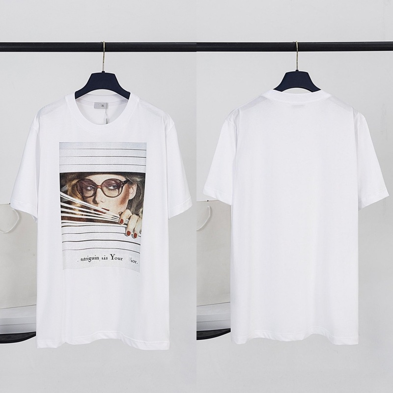 スポットハイバージョン Dijia S25 夏新作刺繍プリント Djia 高級トレンドシリーズカジュアル男女半袖 Tシャツ|undefined