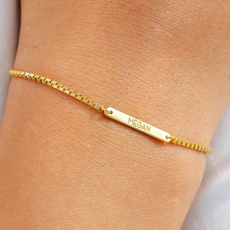 Cross-Border New Name-Engraved Bracelet, Fashionable and Versatile, Handmade Amazon Stainless Steel DIY Letter Personalized