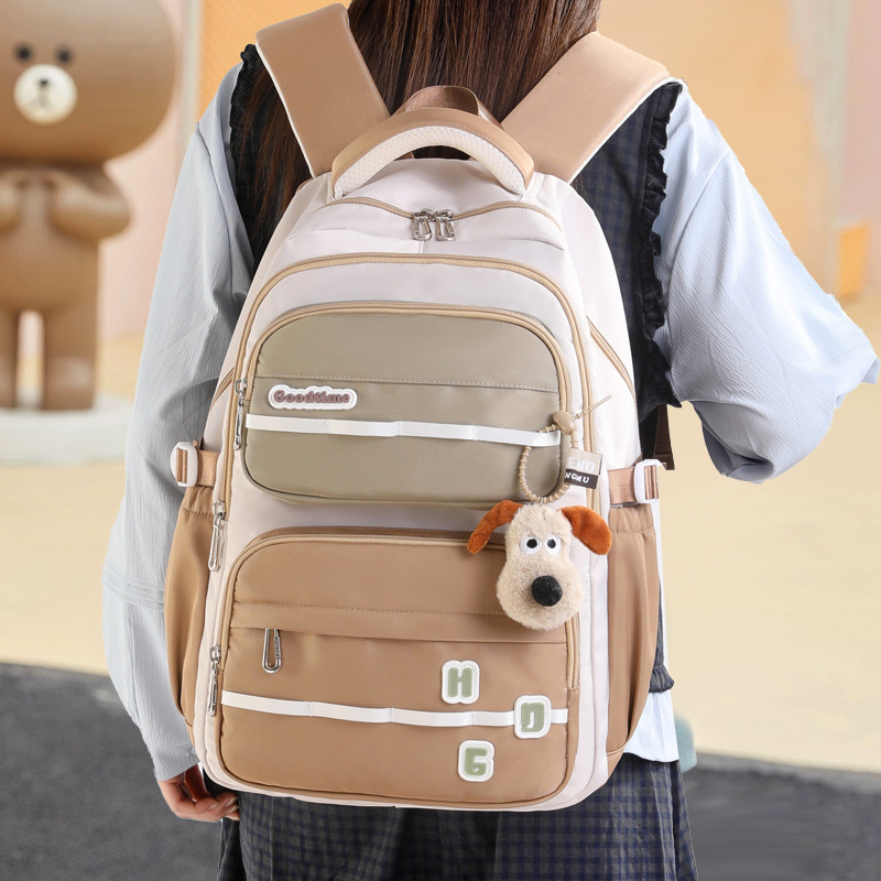 Natural Fish New Leisure Mochila Cross-border femenino Junior High School Student Schoolbag Fashion Travel estilo universitario Mochila