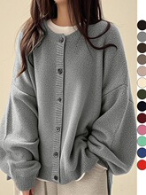 K 35603 Loose Knit Cardigan Sweater ����ᘿ��_�� �W���羳��