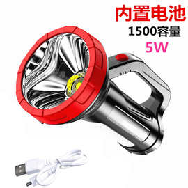 手提探照灯强光充电户外超亮远射家用电灯超长续航矿灯侧灯手电筒