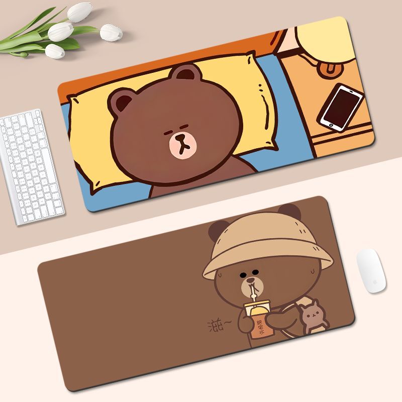 Brown Bear Mouse Pad Home Desk Mat Oversized Cute Thickened Computer Keyboard Mat Learning Desk Mat Brown Bear Mouse Pad Home Desk Mat Oversized Cute Thickened Computer Keyboard Mat Learning Desk Mat