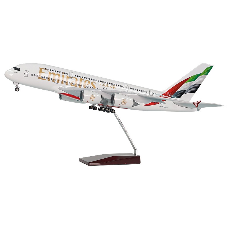 Emirates Scale 1:160 46cm A380 Emirates Modelo de avión de simulación ligera