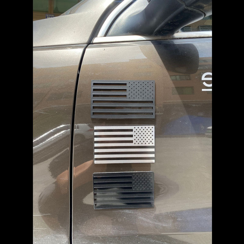 Engrosado tridimensional bandera americana coche pegatinas Amazon coche metal 3D bandera decorativa coche etiqueta pegatinas par