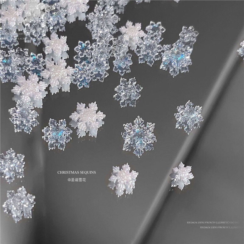 Small Snowflakes, White and Translucent Accessories, Cream DIY Ornaments, Handmade Atmospheric Snowflakes, Winter Christmas Accessories