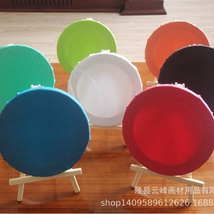Factory Direct Supply Easel + Round Picture Frame Set Practical Desktop DIY Art Supplies Wooden Frame Solid Wood Material