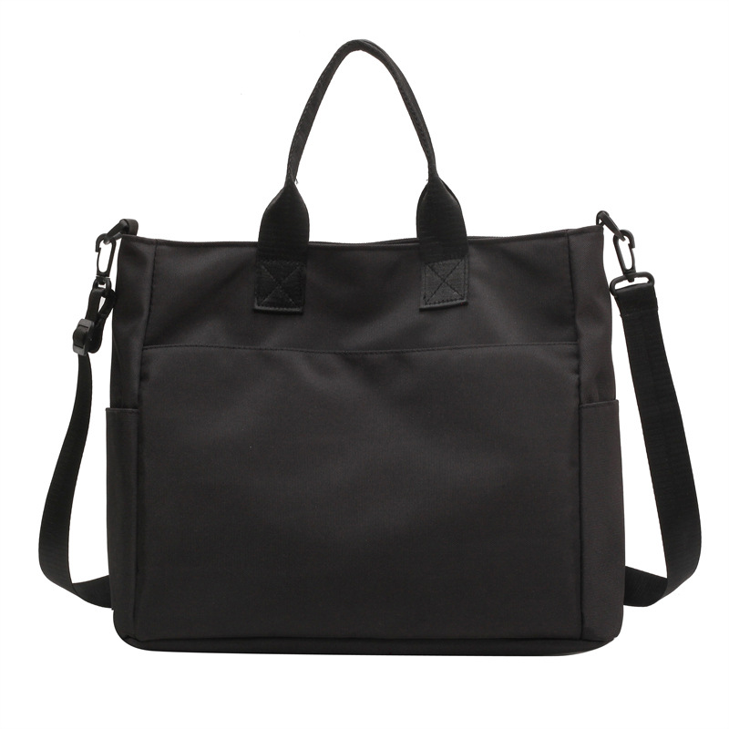 Bolso de mano de gran capacidad para mujeres bolso de hombro de trabajo de cercanías bolso de clase de estudiante universitario simple bolsa de mensajero Oxford tela
