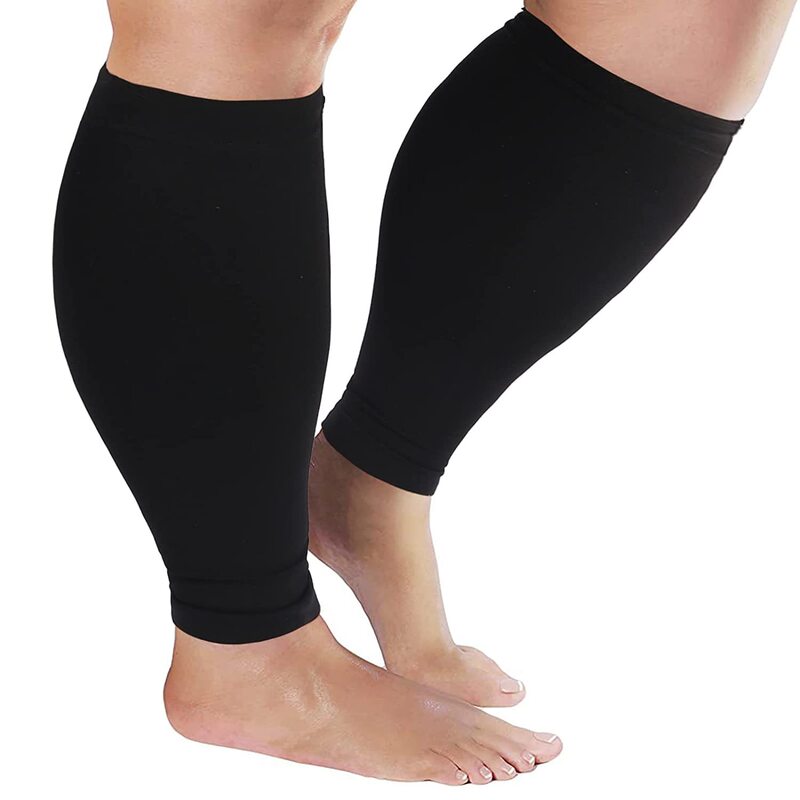 Wholesale Large Size Compression Calf Sleeves, Mid-Calf Pressure Socks, Elastic Vein Socks, Leg Shaping Socks for Large Size Individuals