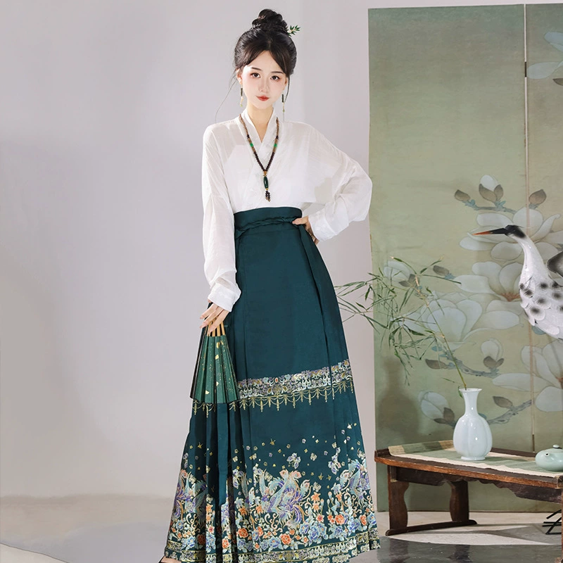 Caifeng, Новый китайский стиль, одежда в китайском стиле Мин Хан, женский жилет, платье, повседневная одежда, подходящий костюм, универсальная одежда с перекрестным воротником для осени и зимы Цинь