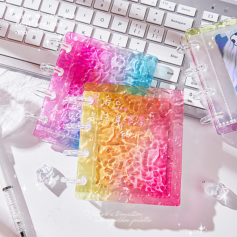 Nuevo libro de tarjetas de hongos acrílicos de alto valor de cara gradiente de hielo roto 3 pulgadas libro de tarjetas de tarjetas de amado álbum de fotos