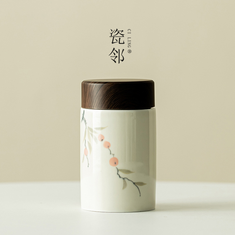 瓷邻陶瓷单层保温水杯男女杯子国风泡茶养生公司商务节庆纪念礼品|undefined