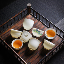 羊脂玉功夫茶具小茶杯德化白瓷喝茶杯子品茗杯茶叶礼品杯直播福利