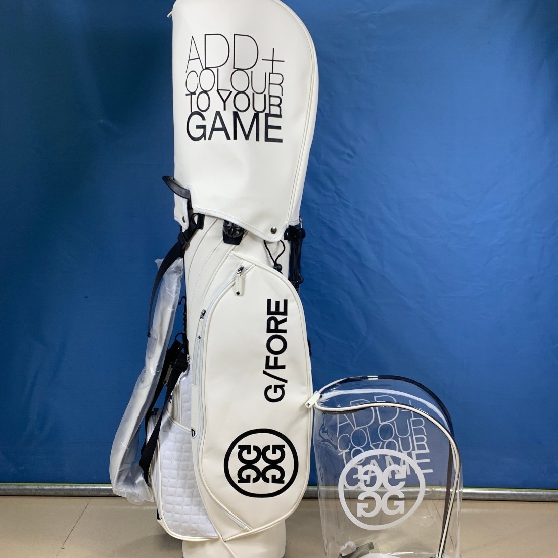 新款韩国高尔夫球包支架包印花防尘大容量两用球包