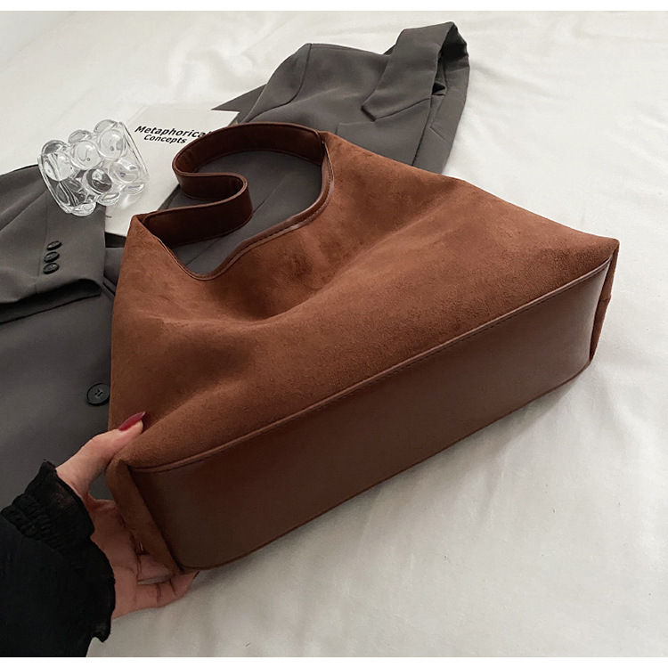 Borsa a tracolla donna retro in velluto effetto camoscio_voghion.com