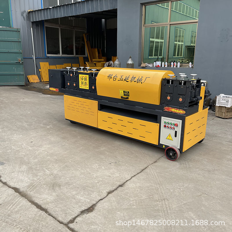 建筑工地用架子管钢管调直除锈喷漆一体机 6/8/10轮双曲线调直机