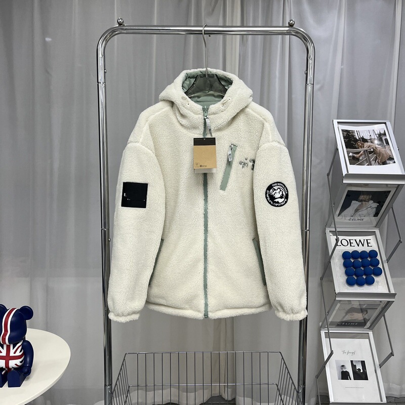 Beijia 暖かい両面カップル男性と女性の同じスタイルメンズスタンドカラーラムウールジャケット刺繍ロゴ FN54 ドロップシッピング|undefined