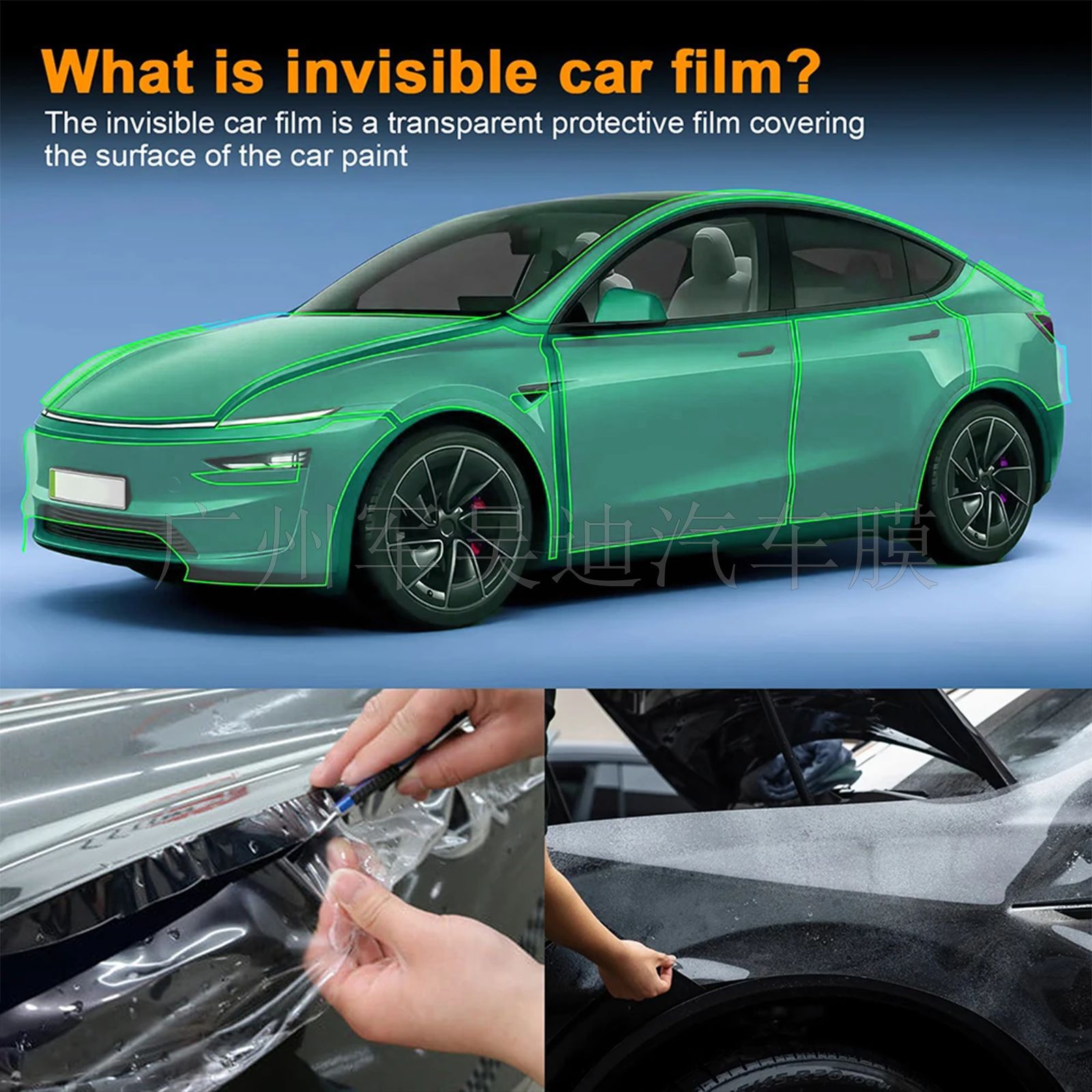 TPU Matte Car Film for 2025 Tesla Model-Y