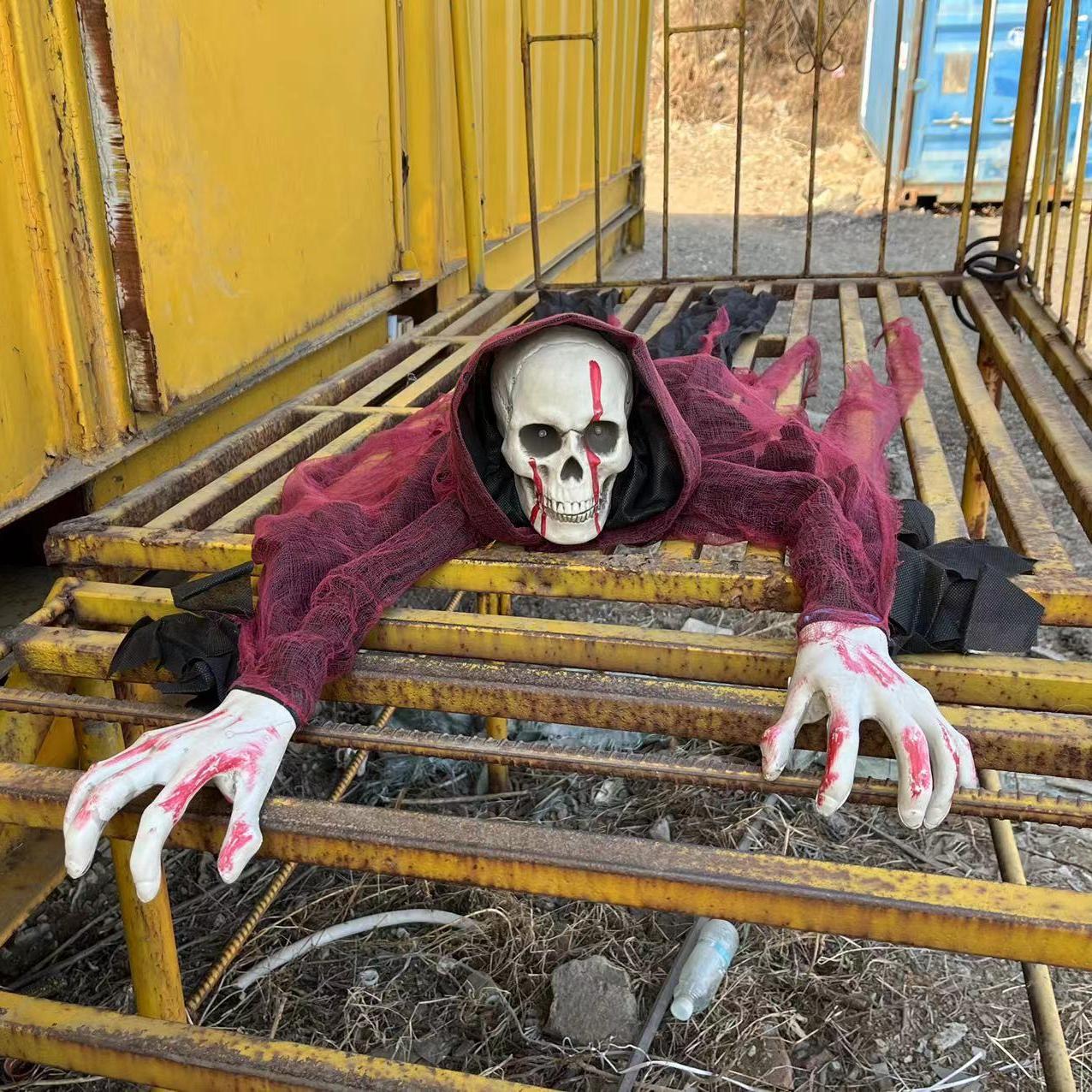 Halloween Horror Esqueleto Ghosts Crawling Homem Ghost House Decoration Bar Props Conjuring Scene aterrador