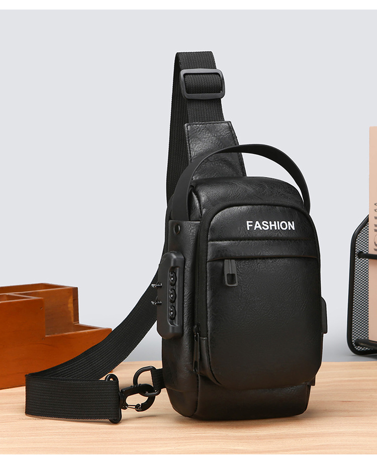 Men's chest bag, crossbody bag, anti-theft waist bag, outdoor sports bag, men's bag, crossbody bag, high-end cycling storage bag undefined