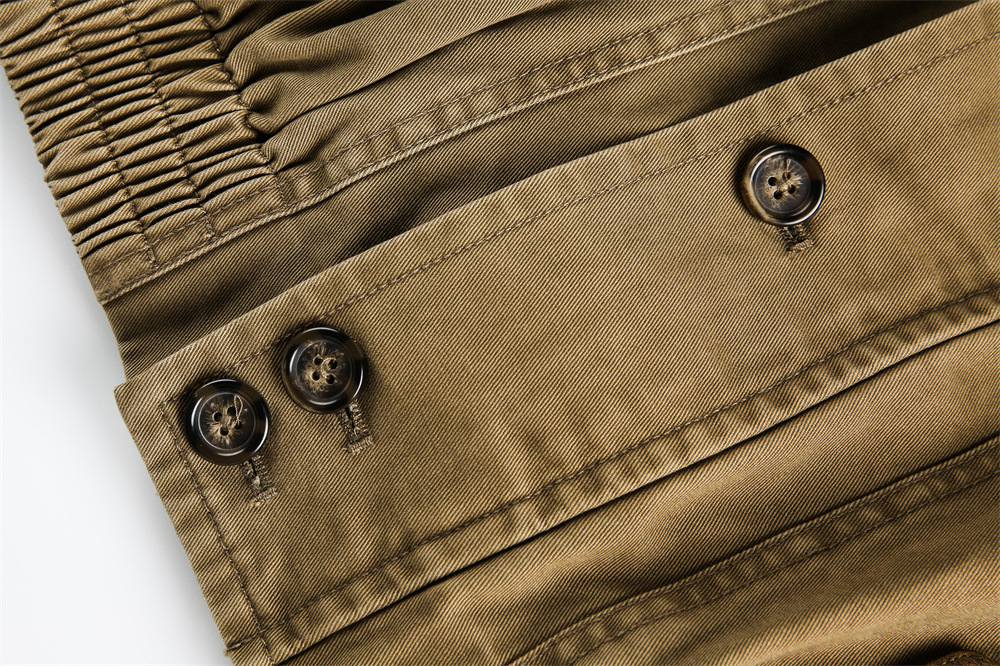 Men's Stand Collar Patchwork Workwear Jacket Loose Fit Trendy Top_voghion.com