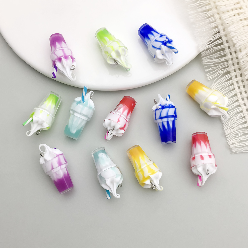 Resin Material 6 Models, 2 Each, 12/Bag Resin Ice Cream Ice Cream Tree Pendant DIY Jewelry Accessories Bracelets Necklace