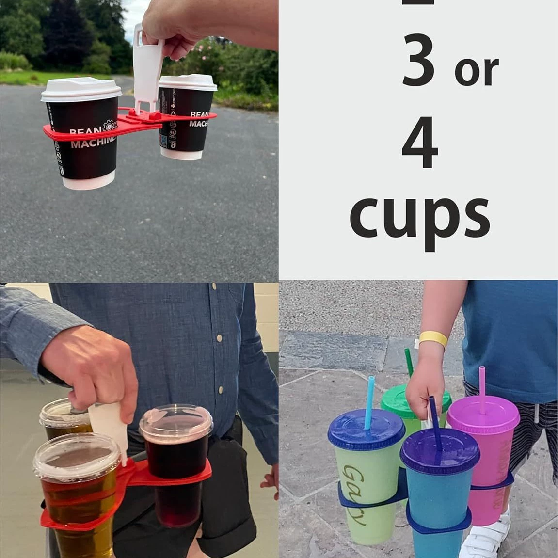 Foldable cup holder / ball boy [British manufacture] takeaway coffee soft drink pint beer beverage rack