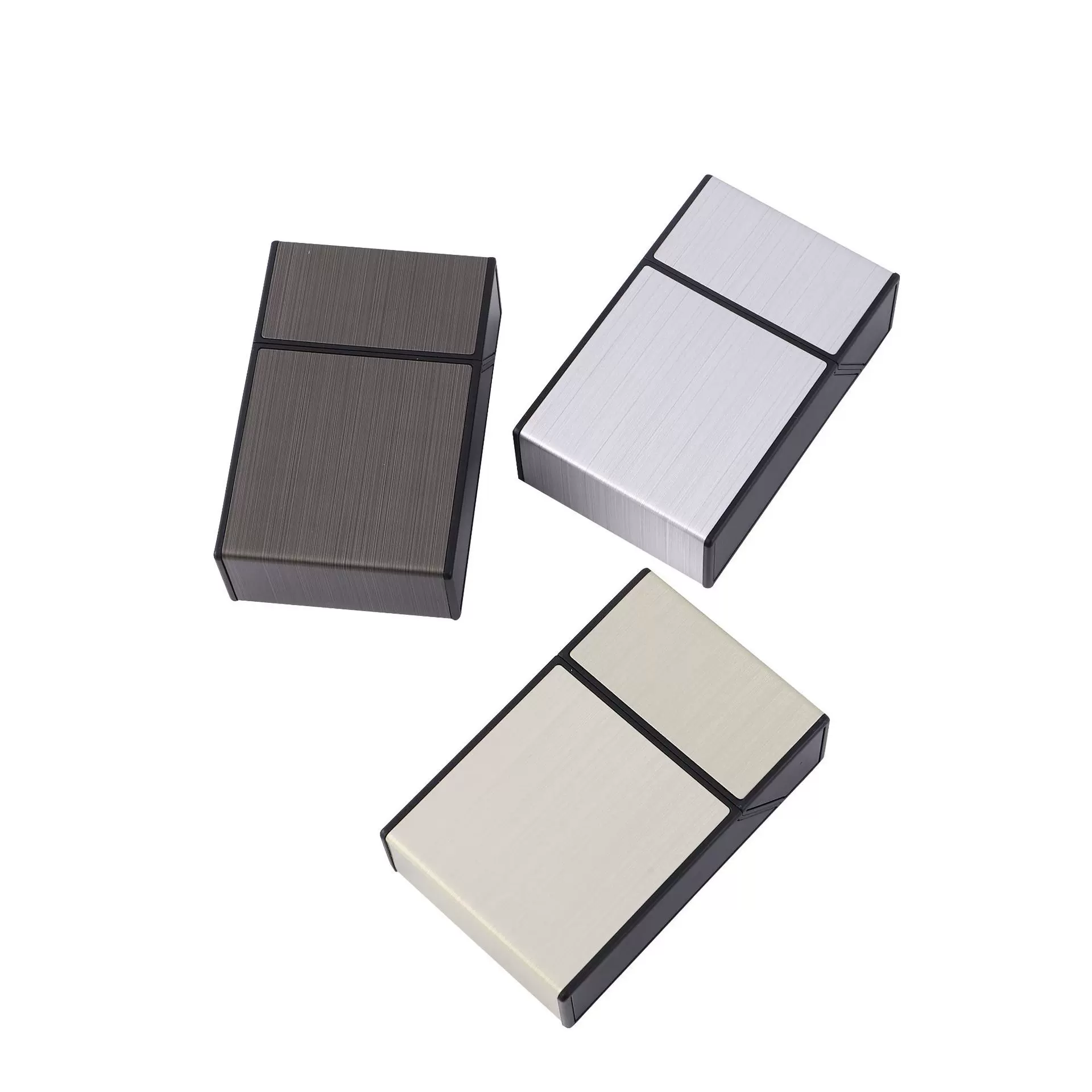 热销新款自动开香烟盒男士20支塑料烟盒便携式防压烟盒批发