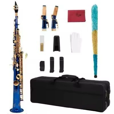 Прямой саксофон из латуни B-бемоль, духовой инструмент для взрослых SAX, эксклюзивная поставка кросс-граница
